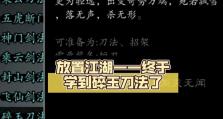 《放置江湖手游攻略全解析》（攻略技巧、装备选择与精英挑战一网打尽）